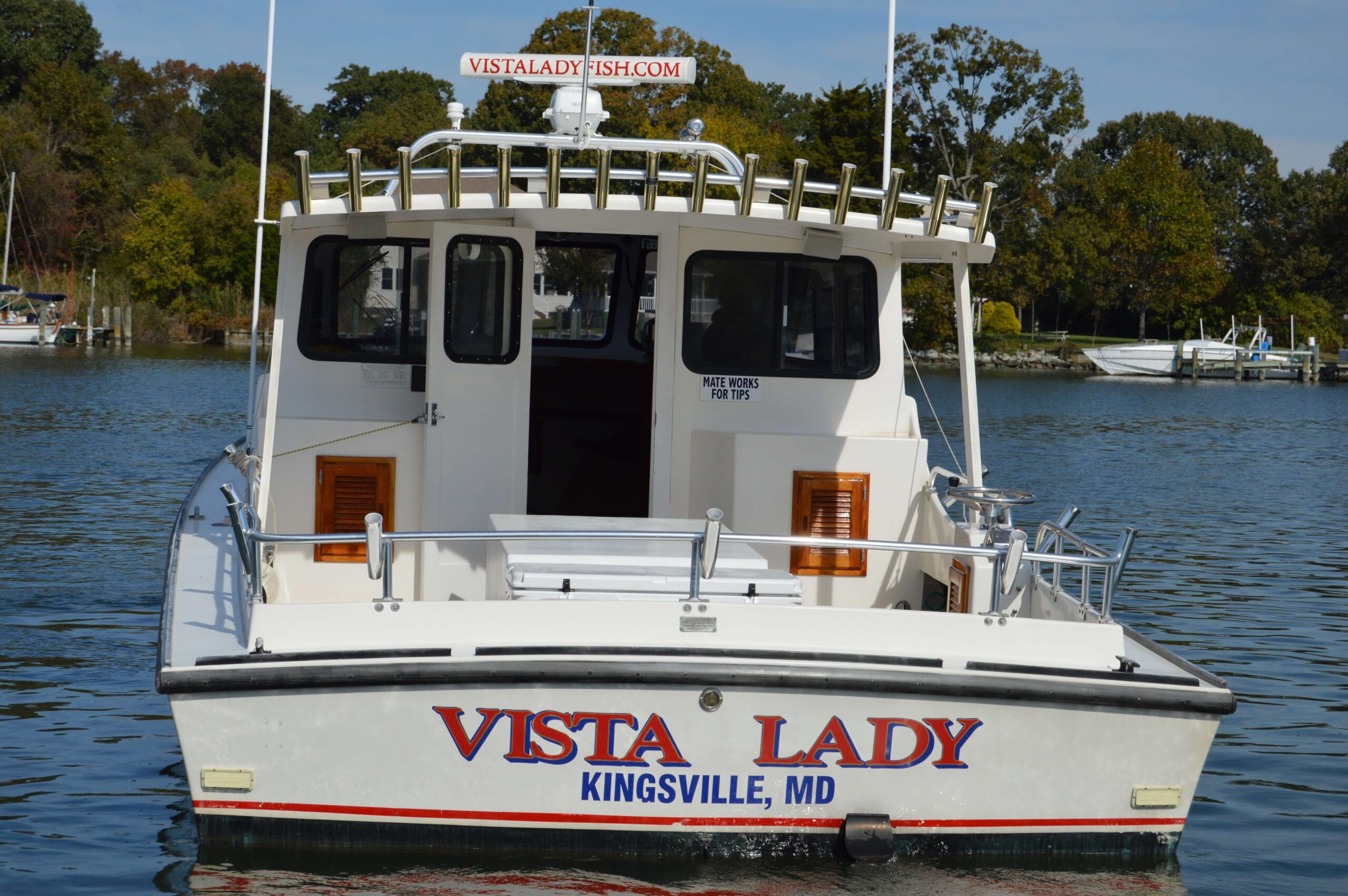 Stern of the Vista Lady from Kingsville Maryland